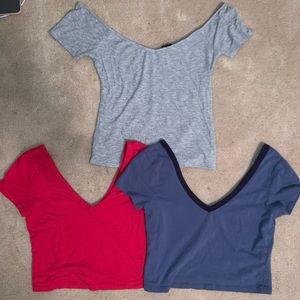 3 half shoulder tops